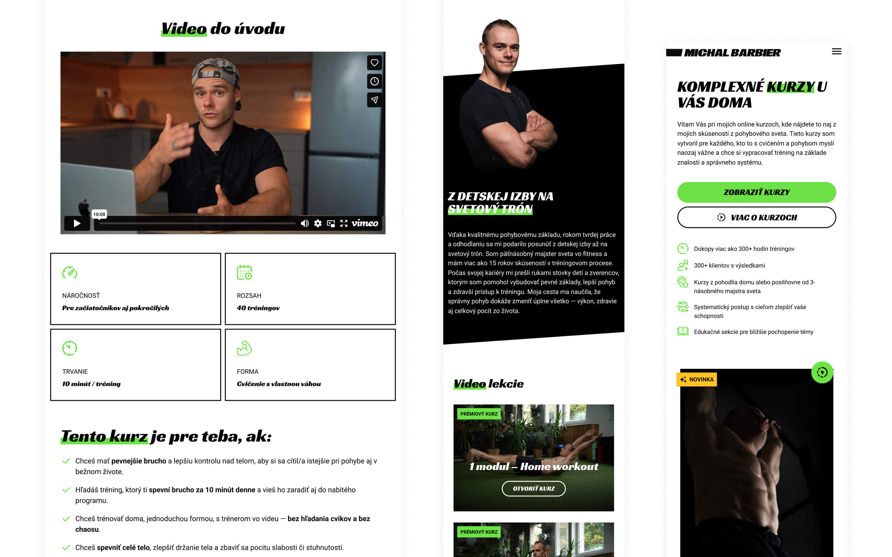 Michal Barbier – mobilná verzia 3