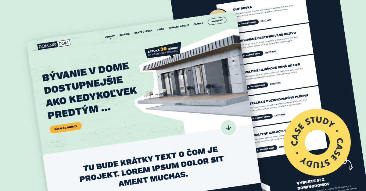 Úspešný webový projekt DOMINODOM