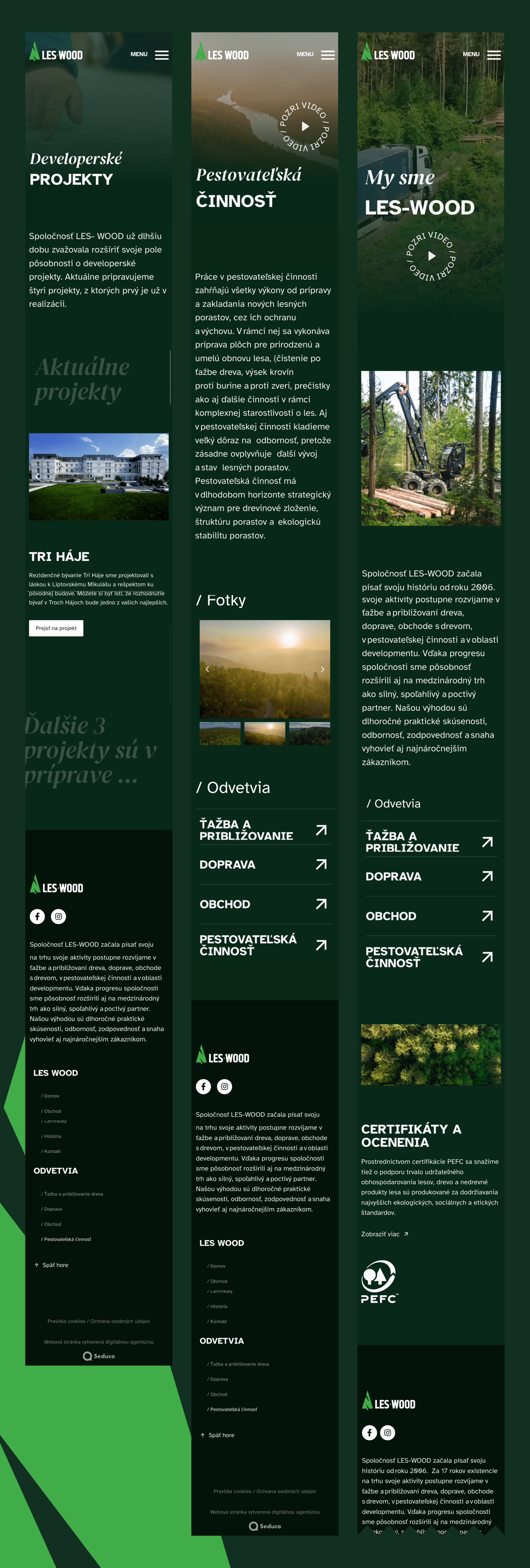 LES-WOOD – mobilná verzia