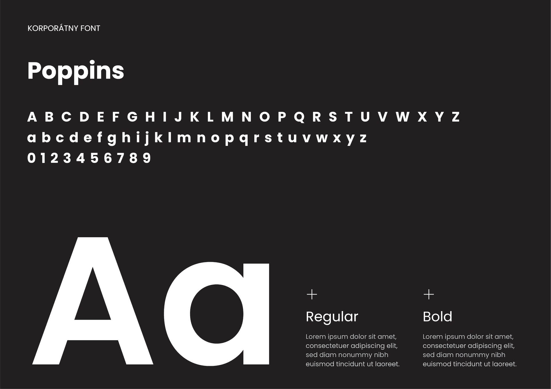 HOMOLA HOLDING – korporátny font Poppins