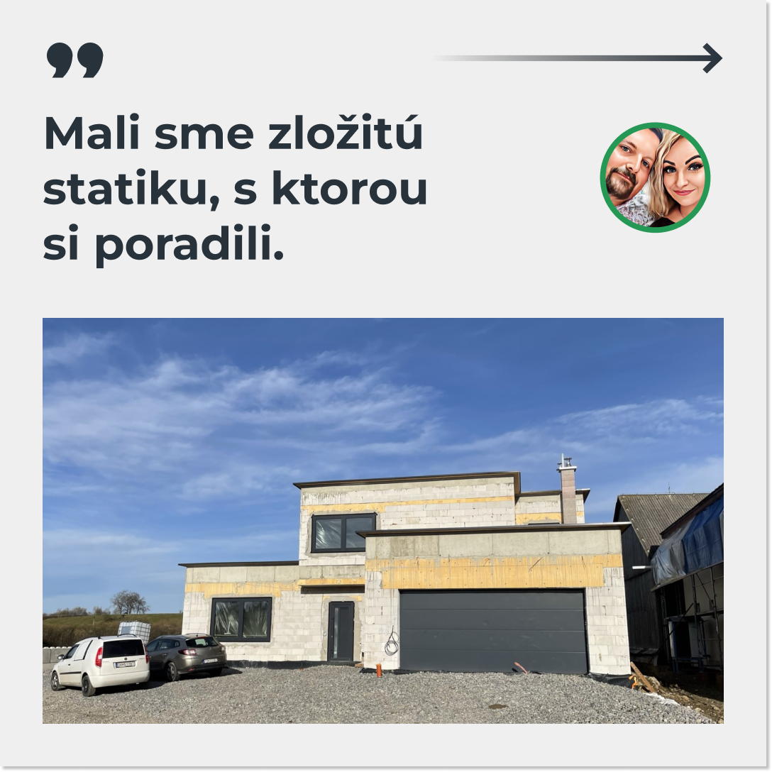 Banner ENARCH - autenticita, citát zákazníka s fotkou realizácie