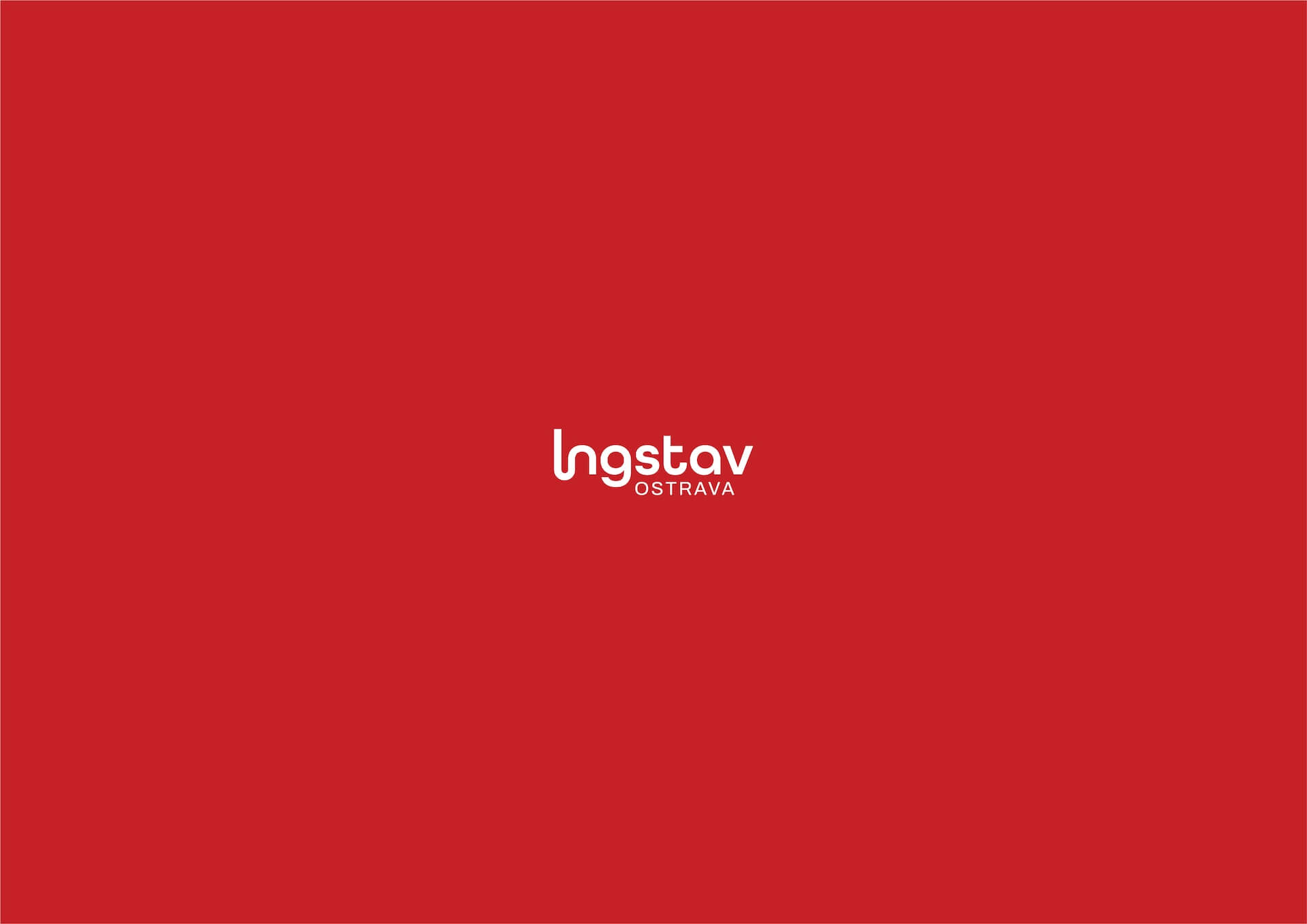 Ingstav Ostrava – logo na červenom pozadí