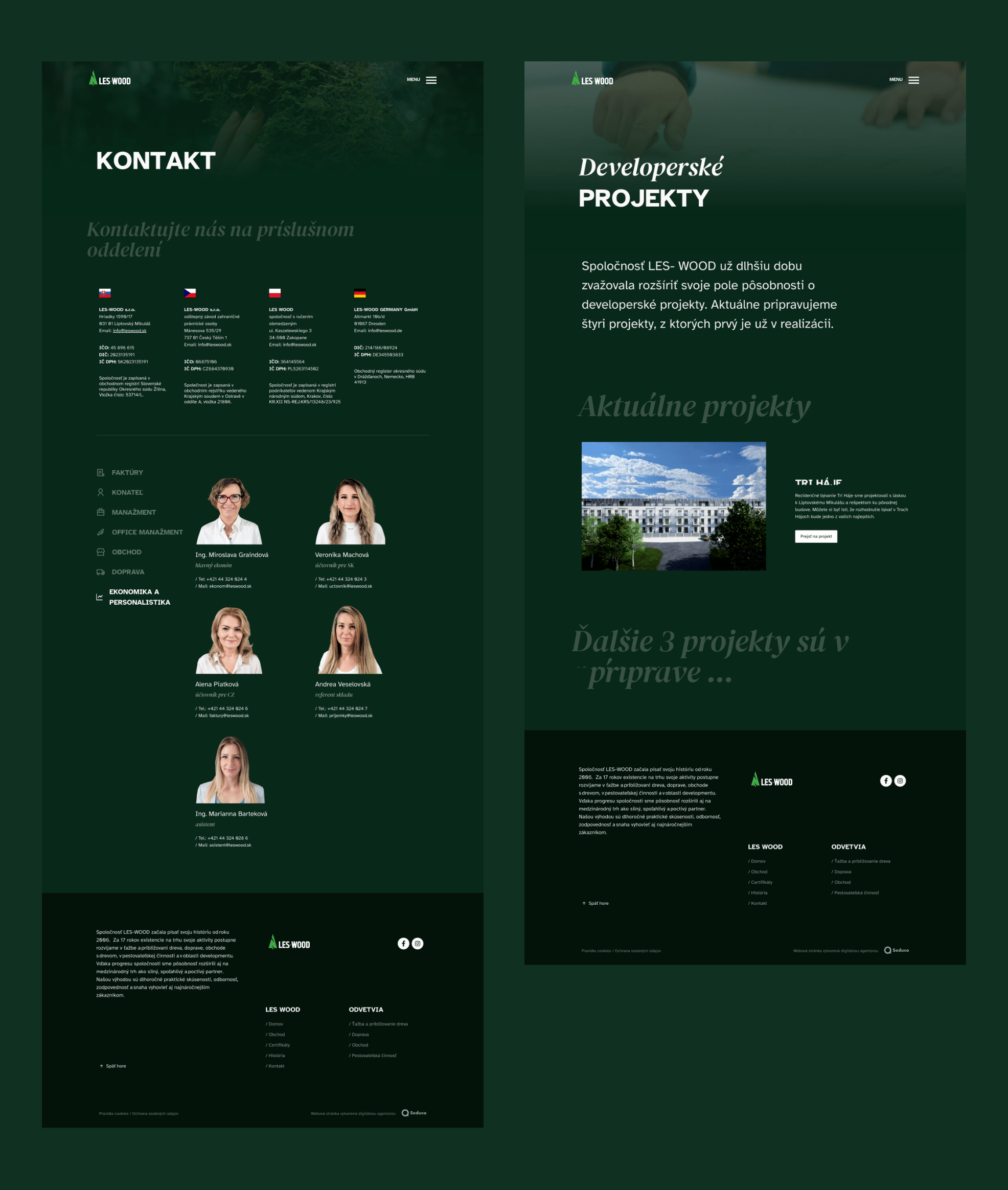 LES-WOOD – podstránky
